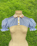 CHEMISE DEMY RAYÉE (bleu ciel/bleu)