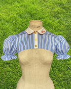 CHEMISE DEMY RAYÉE (bleu ciel/bleu)