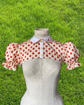 CHEMISE DEMY À POIS (crème/rouge)