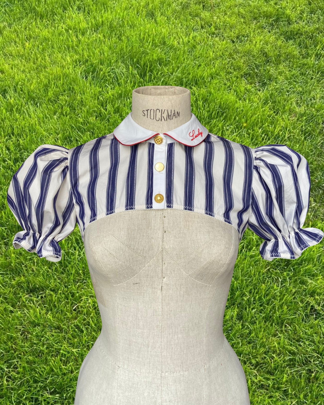 CHEMISE DEMY RAYÉE (blanc/marine)